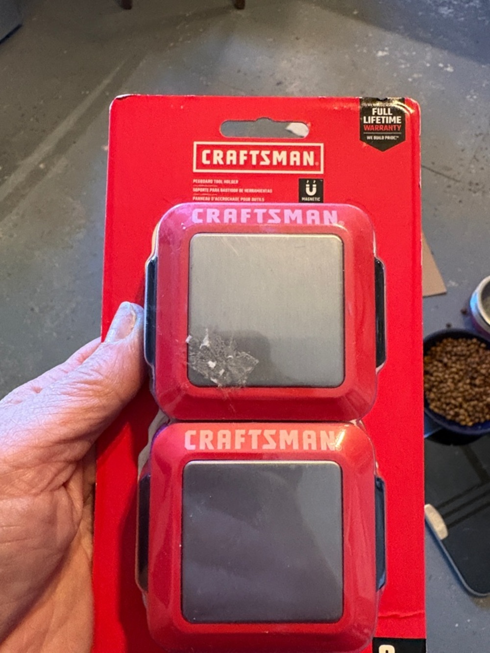 Craftsman Red Magnetic Wall Hooks - Set of 2